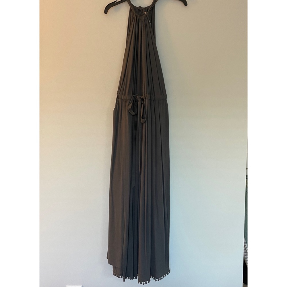 Free People charcoal high neck maxi dress
